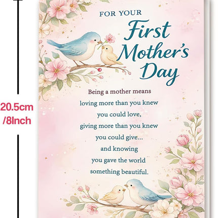 First Mothers Day Card, Happy 1st Mother's Day Card Gifts for New Mom, First Time Mom Gifts