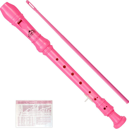 German Style Soprano Recorder in Pink for Beginners