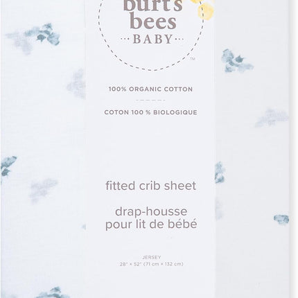 Burt's Bees Baby Essential Organic Cotton Fitted Crib Sheet, Breathable for Boy Girl Standard Crib & Toddler Mattresses
