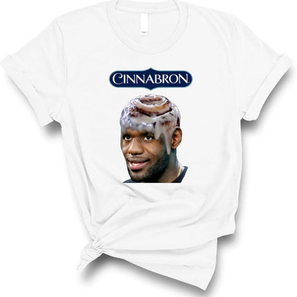 Cinnabron Meme T Shirt Funny Basketball Humor Graphic Tee Viral Sports Parody Shirt