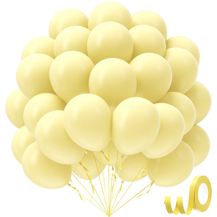 White Balloons 12 inch, White Latex 50pcs Party Balloons