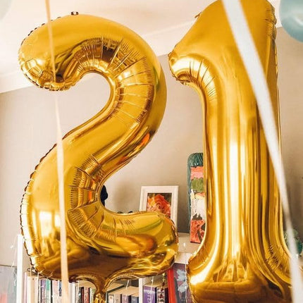 Gold 1 Balloon - Number Balloon 40 Inch, 1st Gold Birthday Decorations