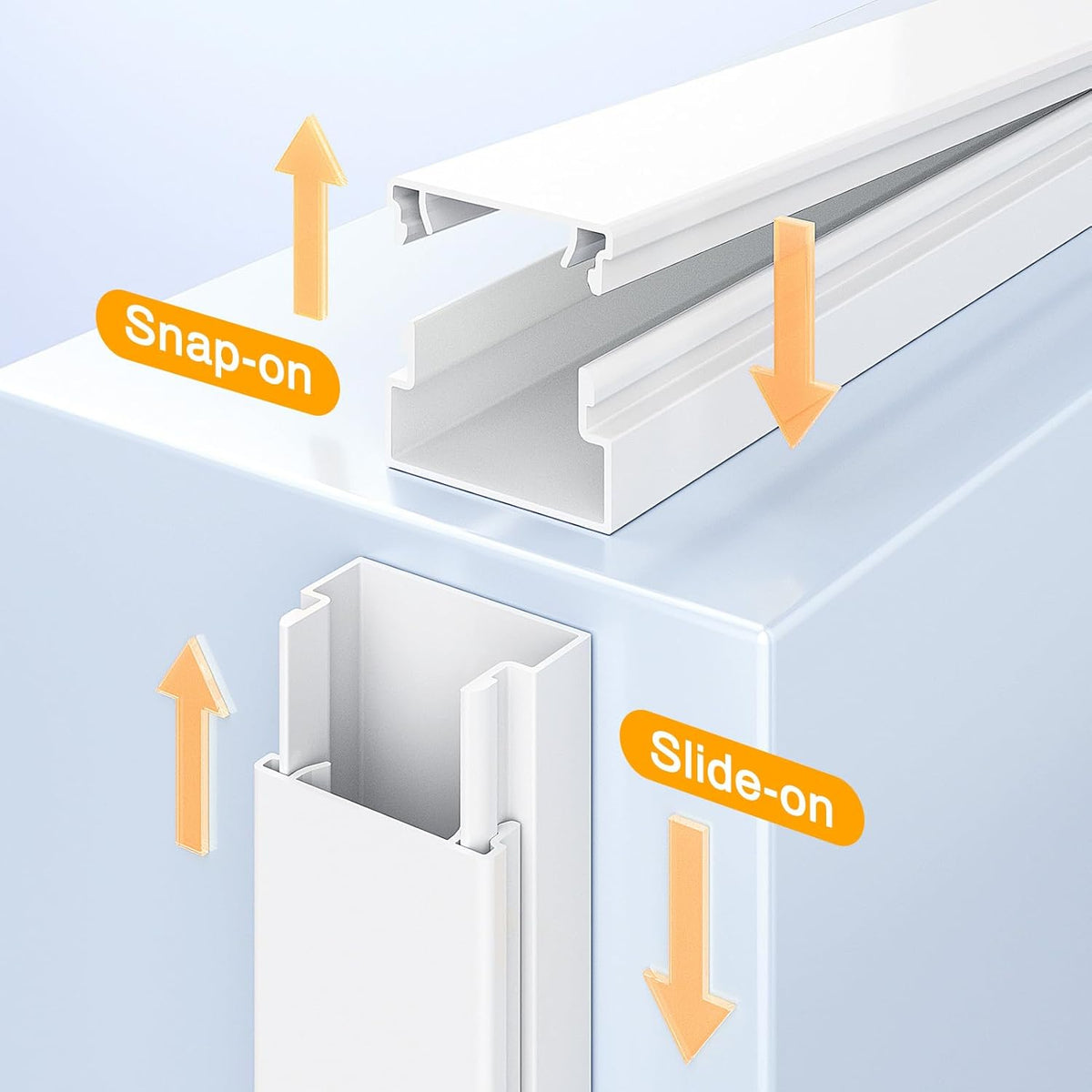 White 157 in Wall Cord Hider Cable Raceway Kit - photo 5