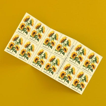 Sunflowers 2026 (Book of 20) Flowers First-Class Mail Forever Postage Stamps