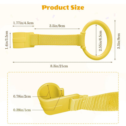 8Pcs Baby Playpen Pull up Rings, Premium Baby Pull up Rings for Play Pen Standing up, Plastic Safety Walking Exercises Assistant Rings for Infants Babies Toddler, 4 Colors.
