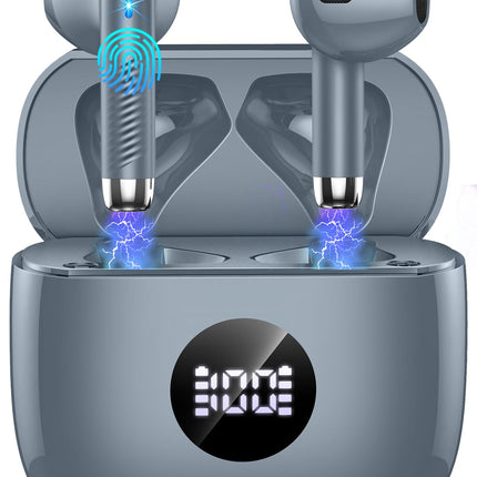 Audífonos inalámbricos, Bluetooth 5.4, pantalla LED de batería, sonido estéreo con bajos 6D