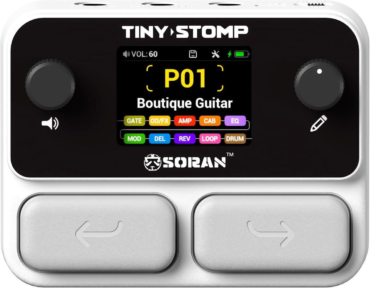 Multi Effects Guitar Pedal, 125 Effects, 99 Presets, 10 Modules, 40s Looper, 100 Drum Rhythms, 20 IR/NAM Slots, USB