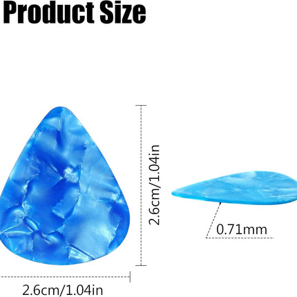 Augshy Guitar Picks, 150 Pack Premium Celluloid Guitar Pick Medium Variety Pack for Acoustic Guitar, Electric Guitar, Bass(0.71mm)