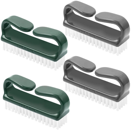 Cepillo para uñas con agarre de mango, kit de cepillos limpiadores para uñas de manos y pies para hombres y mujeres (paquete de 4)