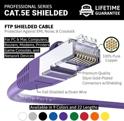 Ethernet Cable CAT5E Cable Shielded (FTP) Booted 25 FT - photo 2