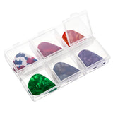Guitar Pick Holder, Guitar Pick Case, 6-Grid Storage Organizer, Storage Box, 60 Capacity, Box Only