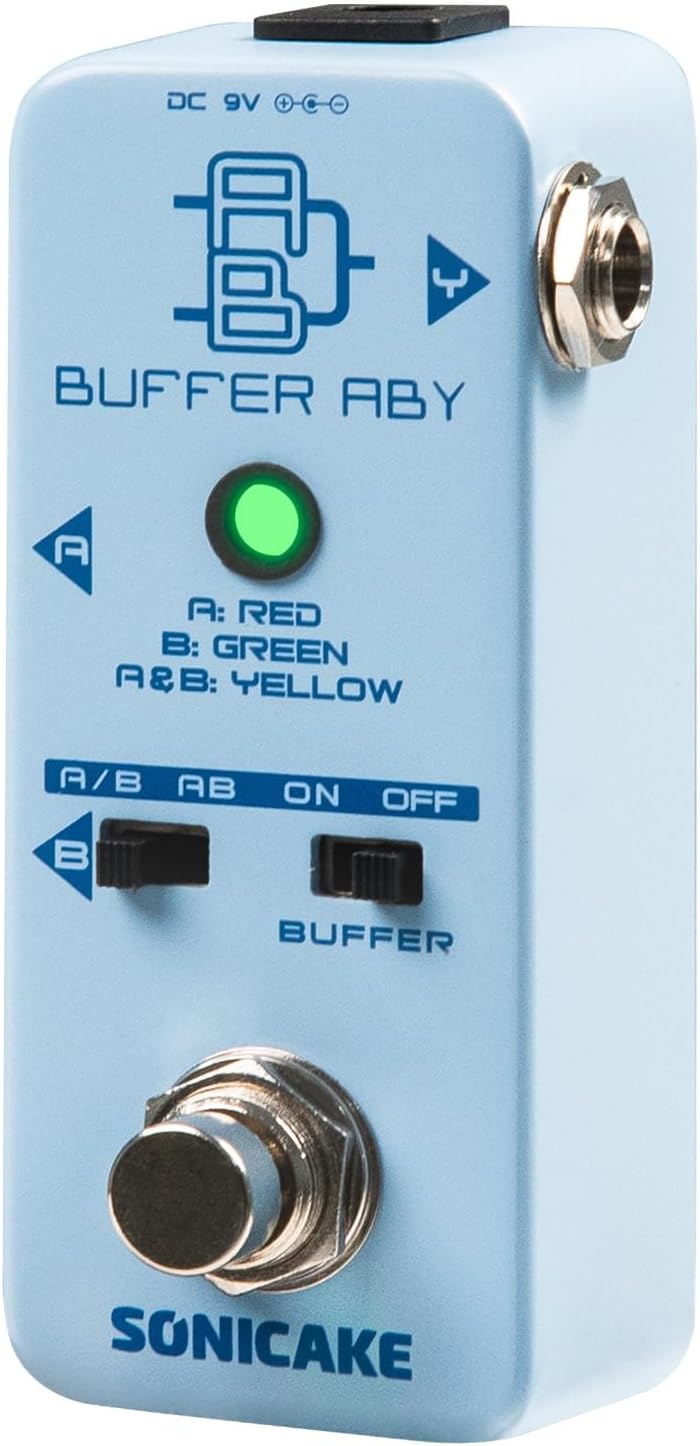 ABY Guitar Pedal, Mini AB Switcher with Buffer Switch