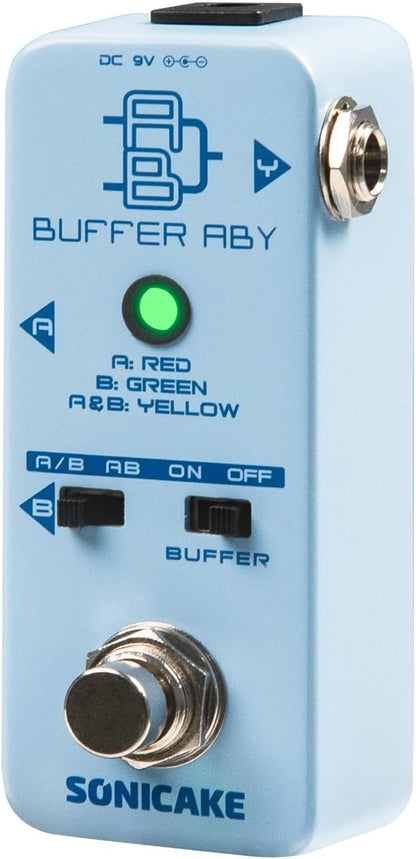 ABY Guitar Pedal, Mini AB Switcher with Buffer Switch