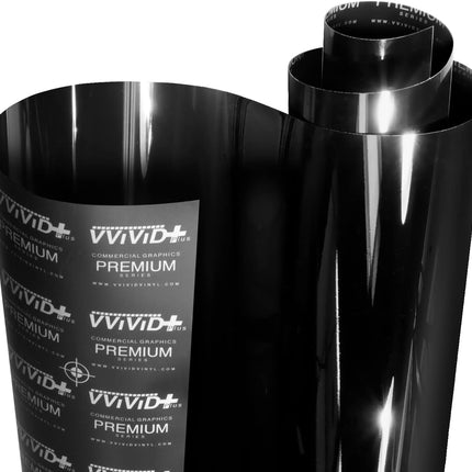 VViViD+ Ultra Gloss Premium Vinyl Car Wrap Film (1ft x 5ft, Gloss Piano Black)