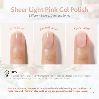 Sheer Light Pink UV Gel Nail Polish, 16ml - photo 2