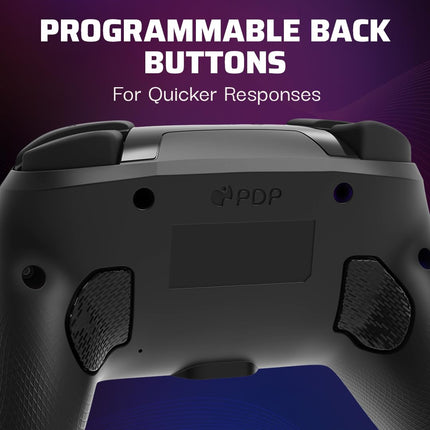PDP Gaming Afterglow Wave Wireless Nintendo Switch Pro Controller - Officially Licensed, Nintendo Switch 2, Switch Lite/OLED, RGB LED Customization, App Controls, Rechargeable Battery Power - Black