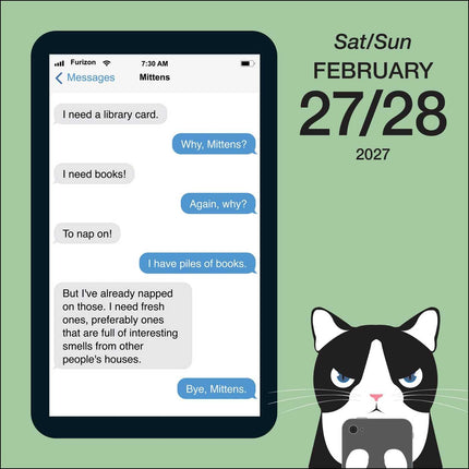 Texts from Mittens the Cat 2027 Day-to-Day Calendar: One Cat, Two Paws, Unlimited Drama