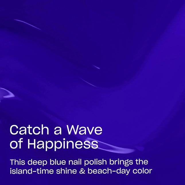 Catch a Wave of Happiness Bright Navy-Blue Nail Lacquer