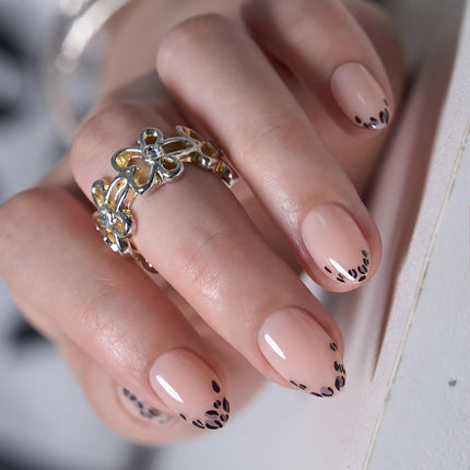 Extra Short Almond Press On Nails, Blush Veil Nude Pink, Soft Gel