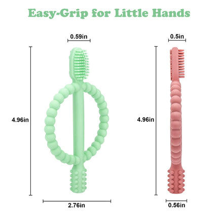 Baby Teething Toys with Easy-Hold Handle, Infant Toothbrush