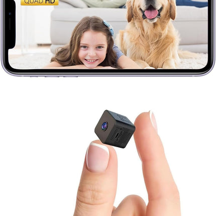 2K Secret Camera Mini Spy Cam WiFi Hidden Home Security Video Camera Small Nanny Cam with Phone APP, Night Vison Motion Detection Remote Monitor