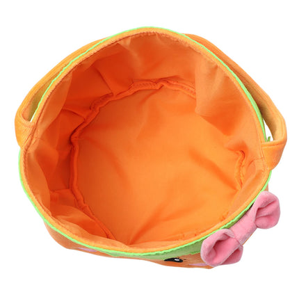 Halloween Trick or Basket, Pumpkin, Pink Bow
