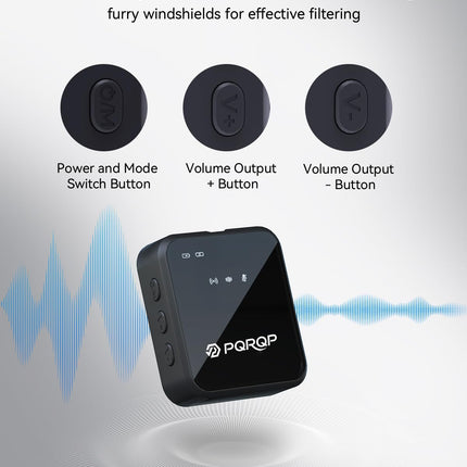 PQRQP 3 in 1 Microphone for iPhone/Android/Camera, Wireless Microphones, 328ft Transmission, 18H Battery Life, Mini Microphone for Record Interview, Vlogs, YouTube, Tiktok