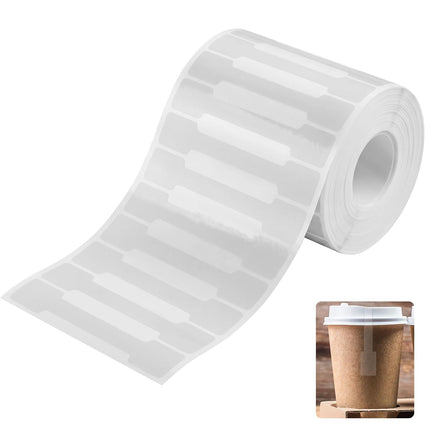 Teling 1 Roll 500 Pcs Tamper Evident Tape 4 x 0.5 Inch Tamper Proof Stickers Decals Evident Transparent Blank Labels Resistant Stickers for Food Drink Packaging Sealing Delivery Supply
