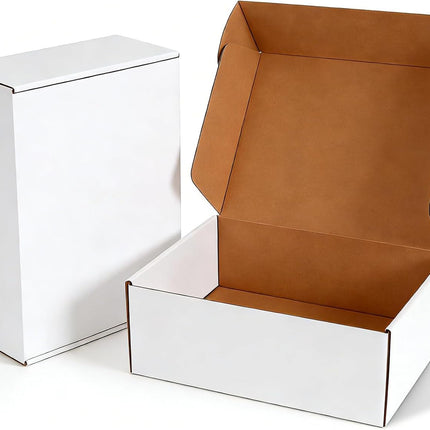 12x9x4 inch Shipping Boxes 20 Pack, White Mailer Corrugated Cardboard Boxes Commerce Packaging Boxes for Storage Book Gifts Craft