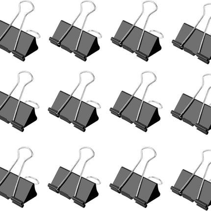 Ufmarine Small Binder Clips 1 Inch Length, (72 Pcs) Small Paper Clips for Office Supplies