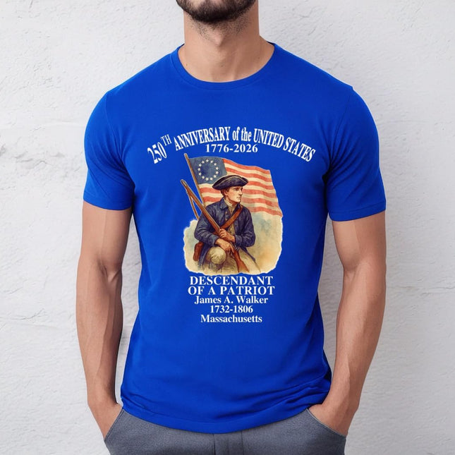 Descendant Shirt, Custom Descendant of a Patriot T-Shirt, Personalized 1776–2026 Vintage American - photo 2