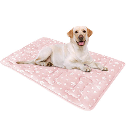 Dog Crate Bed Mat (36" X 23"), Soft Dog Bed Pad Mat with Cute Stars