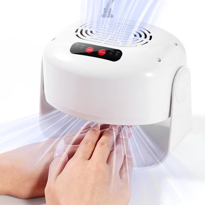 600W Nail Polish Dryer: 2026 6X Faster Drying with Dual Heating & Cooling Modes, Adjustable Angle Nail Fan for Salon &