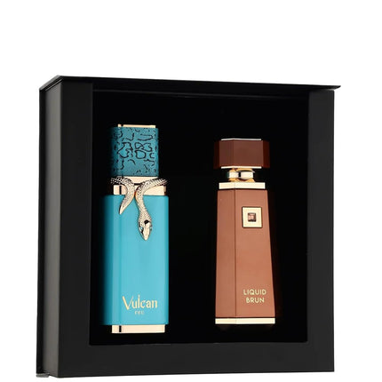 French Avenue Dusk Till Dawn Gift Set, Vulcan Feu and Liquid Brun Eau de Parfum, 100ml Each, Unisex Fragrance Collection