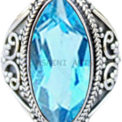 Solid 925 Sterling Silver Ring For Women & Girls, Mystic Quartz Ring Gemstone Unique Handcrafted Ring