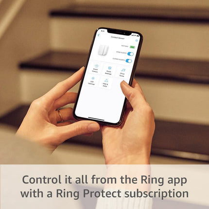 Alarm Contact Sensor 2-Pack - 2nd Gen | Instant Window & Door Alerts | Approximately 3-Year Battery Life | Slim Design | Easy Installation | Base Station Required