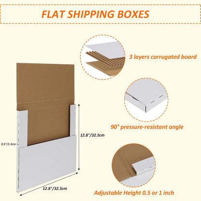 12.8 x 12.8 x 1 Vinyl Record Shipping Boxes, Set of 25 - photo 2