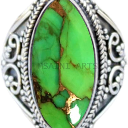 Solid 925 Sterling Silver Ring For Women & Girls, Mystic Quartz Ring Gemstone Unique Handcrafted Ring