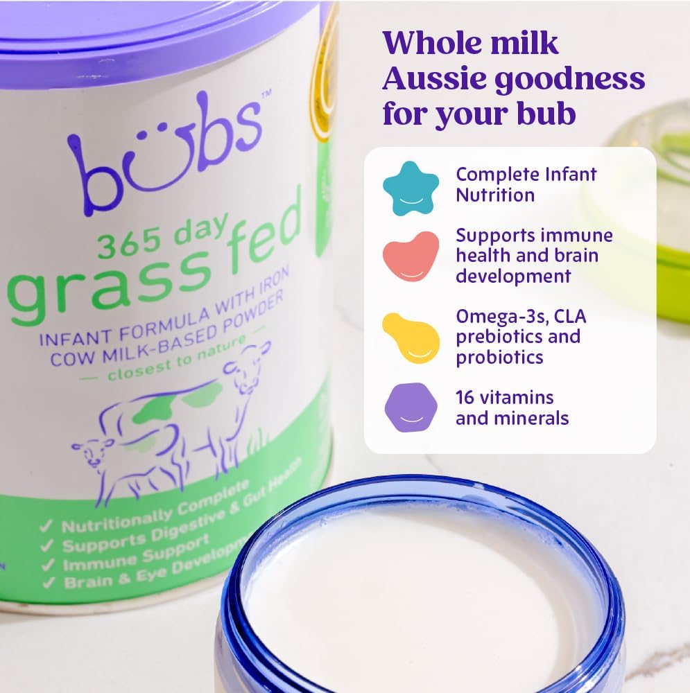 365 Day Grass Fed Infant Formula with Iron, Cow Milk-Based Powder, 20 oz - photo 2