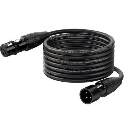 XLR Cables, Microphone Cables 25ft 6 Pack Male to Female 3 Pins