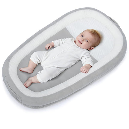 Baby Lounger, Portable Infant Support Cushions for Newborn 0-24 Months, Soft Washable Baby Nest with Thickened Support, Newborn Baby Essentials Gift for Home and Travel, Supervised Use