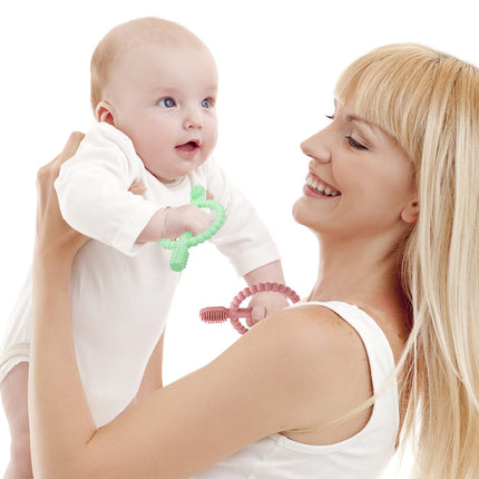 Baby Teething Toys with Easy-Hold Handle, Infant Toothbrush