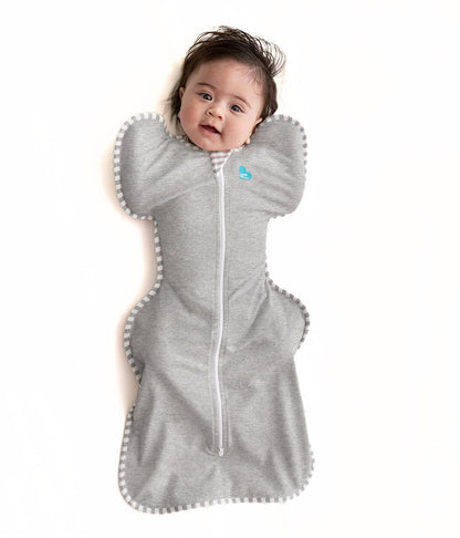 Gray Newborn Swaddle Sleep Sack, Small 8-13 lbs