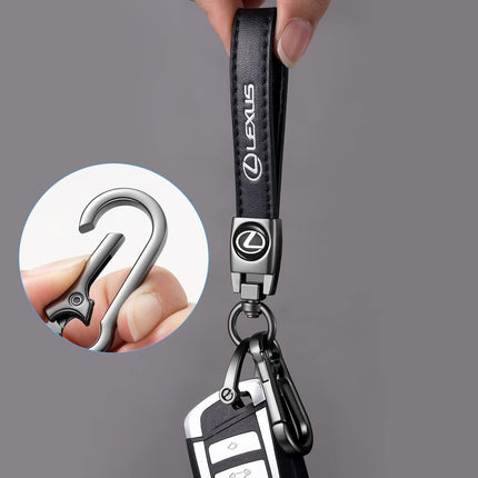 Genuine Leather Key Chain for Lexus RX ES GS LS NX RS GX LX RC LC RX350 is250 GX460 Keychain KeyRing for Men and Woean Accessories Black