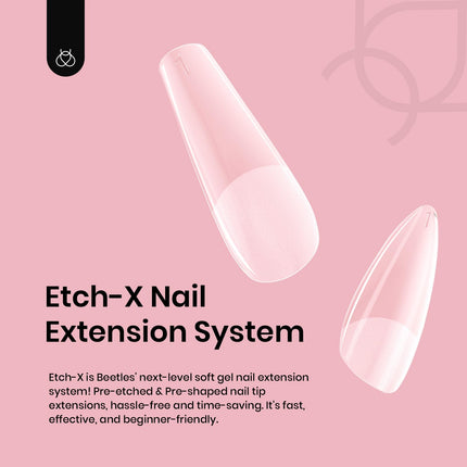 Soft Gel Nail Tips Short Almond 288pcs in 12 Sizes Etch-X