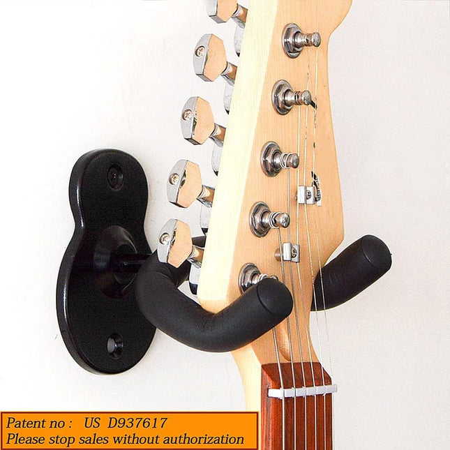 Guitar Wall Mount Hanger Acoustic Electric Bass Guitar Wall Hook Black Metal Holder - photo 2