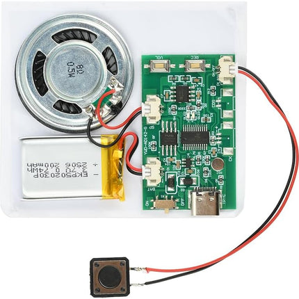 Diymore DIY Birthday Cards Music Module 8MB Push Button Activated Sound Module with Speaker,Easy Recording for Personalized Greetings,DIY Projects Holiday Crafts Cards Gifts for Women Men Mom Kids