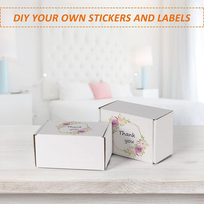 6 x 4 x 3 Inch White Corrugated Literature Mailer Boxes, Set of 50 - photo 4