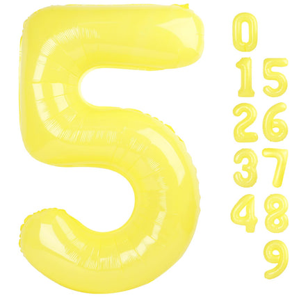 Number Balloons 5 Balloon Blue Birthday Decorations for Men Party, 40 Inch
