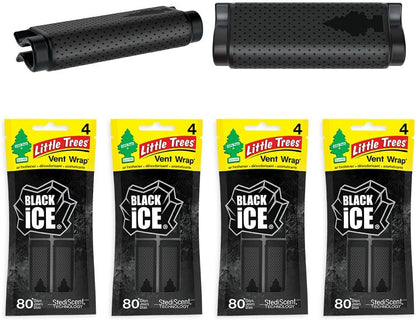 Car Air Freshener | Vent Wrap Provides Long Lasting Scent, Invisibly Fresh | 16 Air Fresheners | Black - photo 2